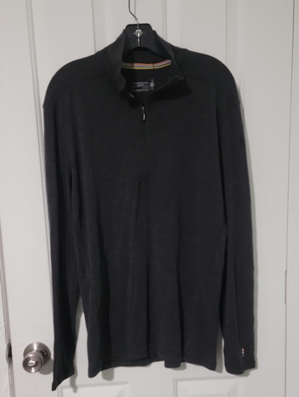 Smartwool Men's Dark Charcoal Half-Zip Merino Sweater Size Large